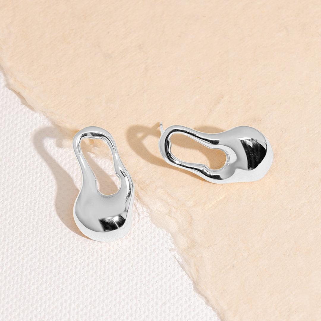 Iris Sculptural Drops Earrings  For Women