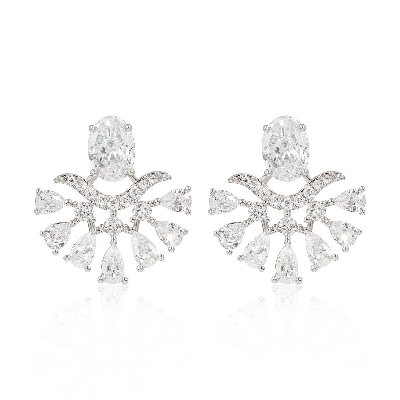 Trendy white earrings