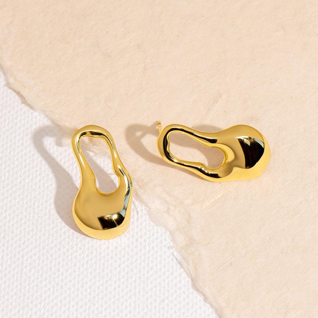 Iris Sculptural Drops Earrings  For Women
