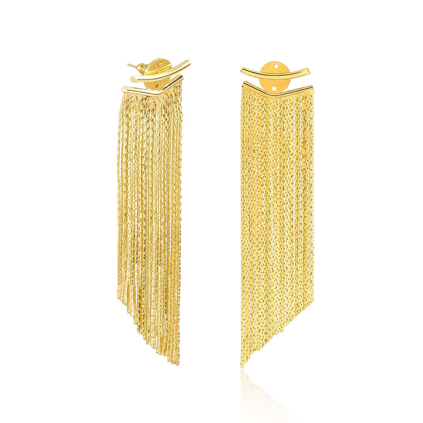 Gold tassel earrings 