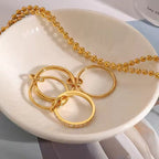 Double Link Pave Chain Band Ring - Amalfa