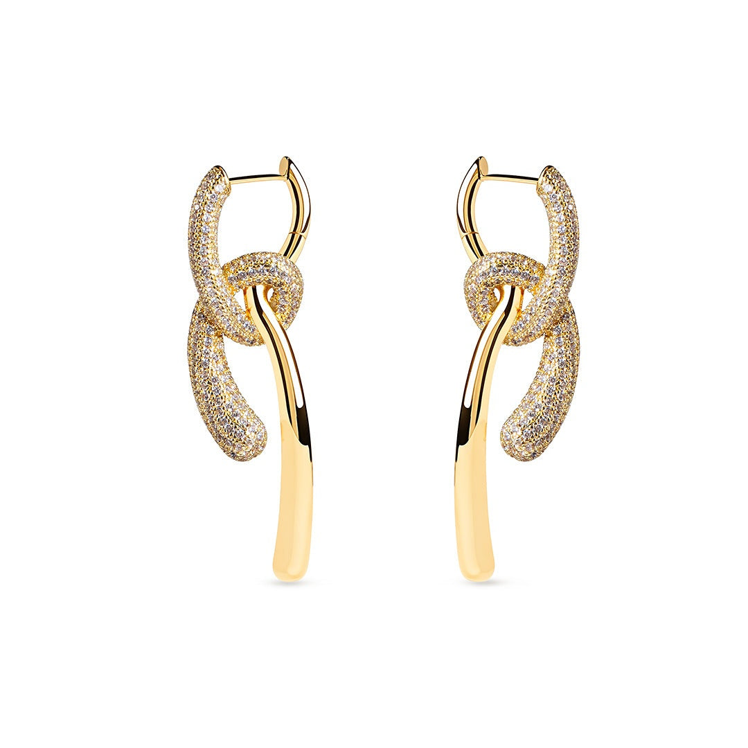 Sculptural Knot Drop Earrings