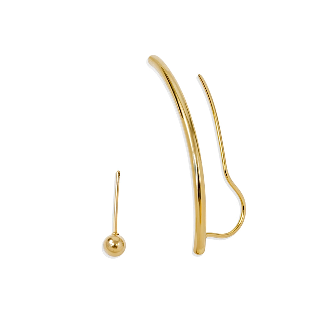 Gold hoop earring 