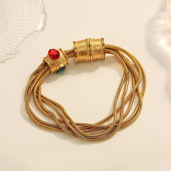 Serena Gold Multi-Layer Bracelet for Women