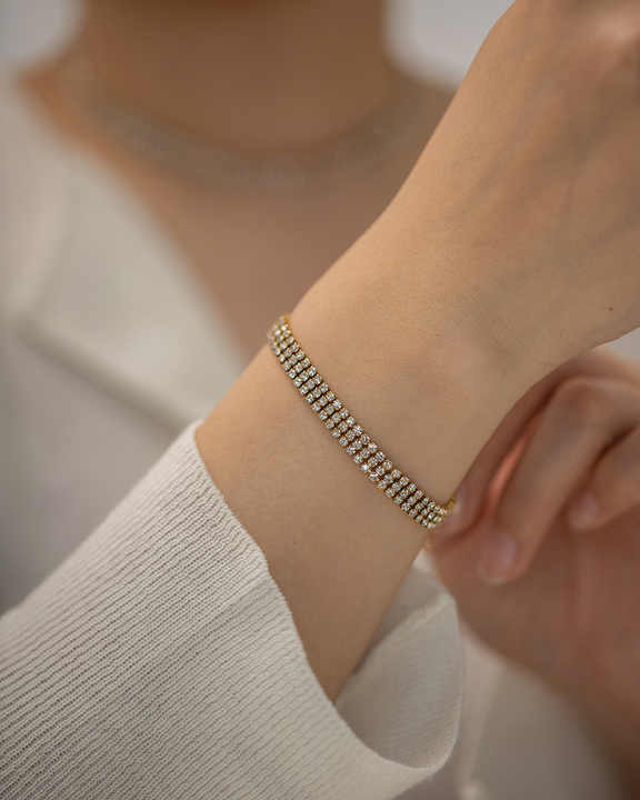 Clara Gold Zircon Tennis Bracelet for Women