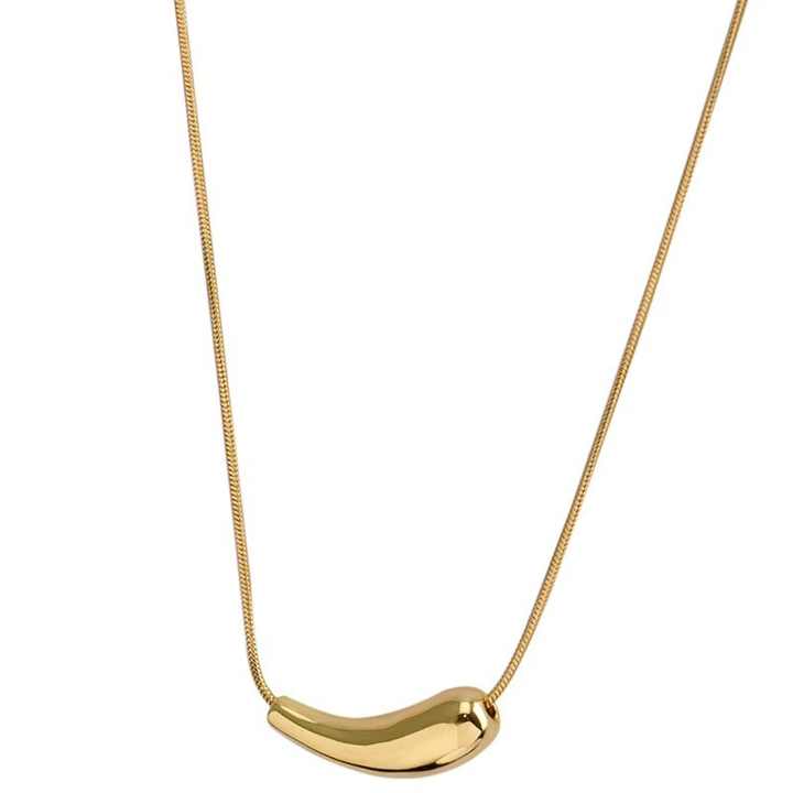 Selah Gold Curve Pendant Necklace for Women