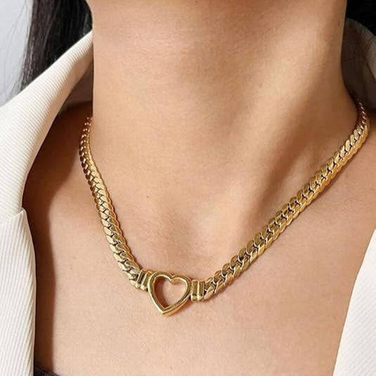  Heart-Link Collar Necklace