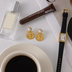 Athena Pearl Coin Earrings