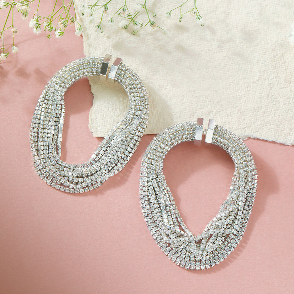 Infinity Silver Drop Earrings