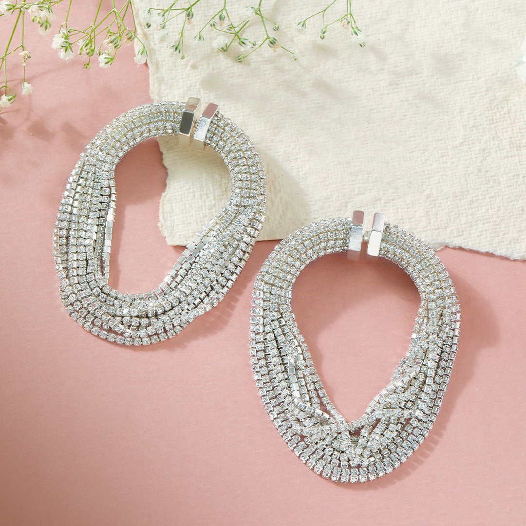  Infinity Silver Drop Earrings