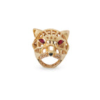 Koi Royal Bold Gold Panther Ring for Women - Amalfa