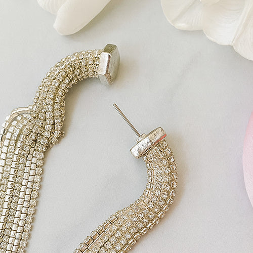 Radiance Infinity Silver Drop Earrings