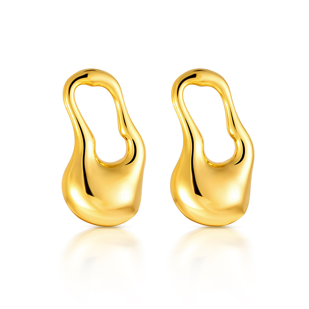 Iris Sculptural Drops Earrings  For Women