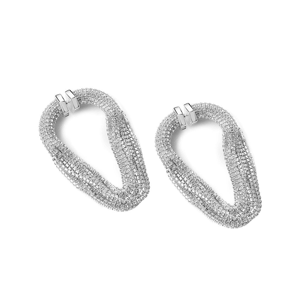 Radiance Infinity Silver Drop Earrings