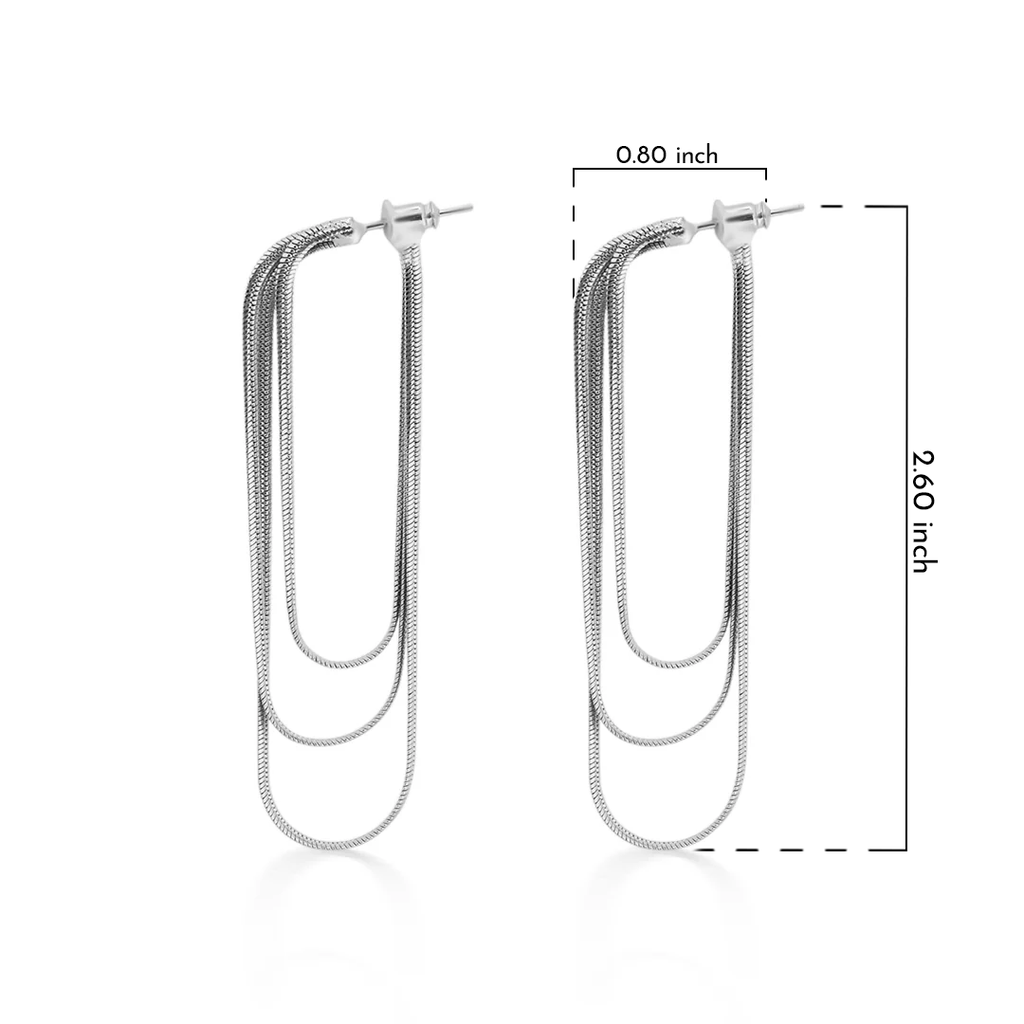 Silver dangle earrings 