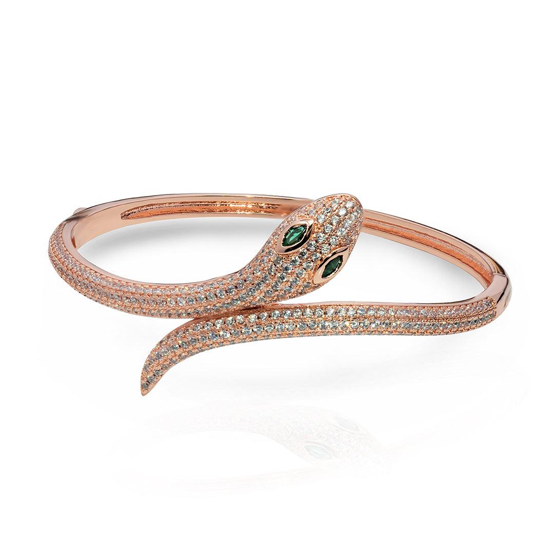 Rose gold snake-shaped bracelet 