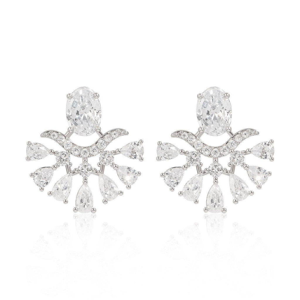 Trendy white earrings 