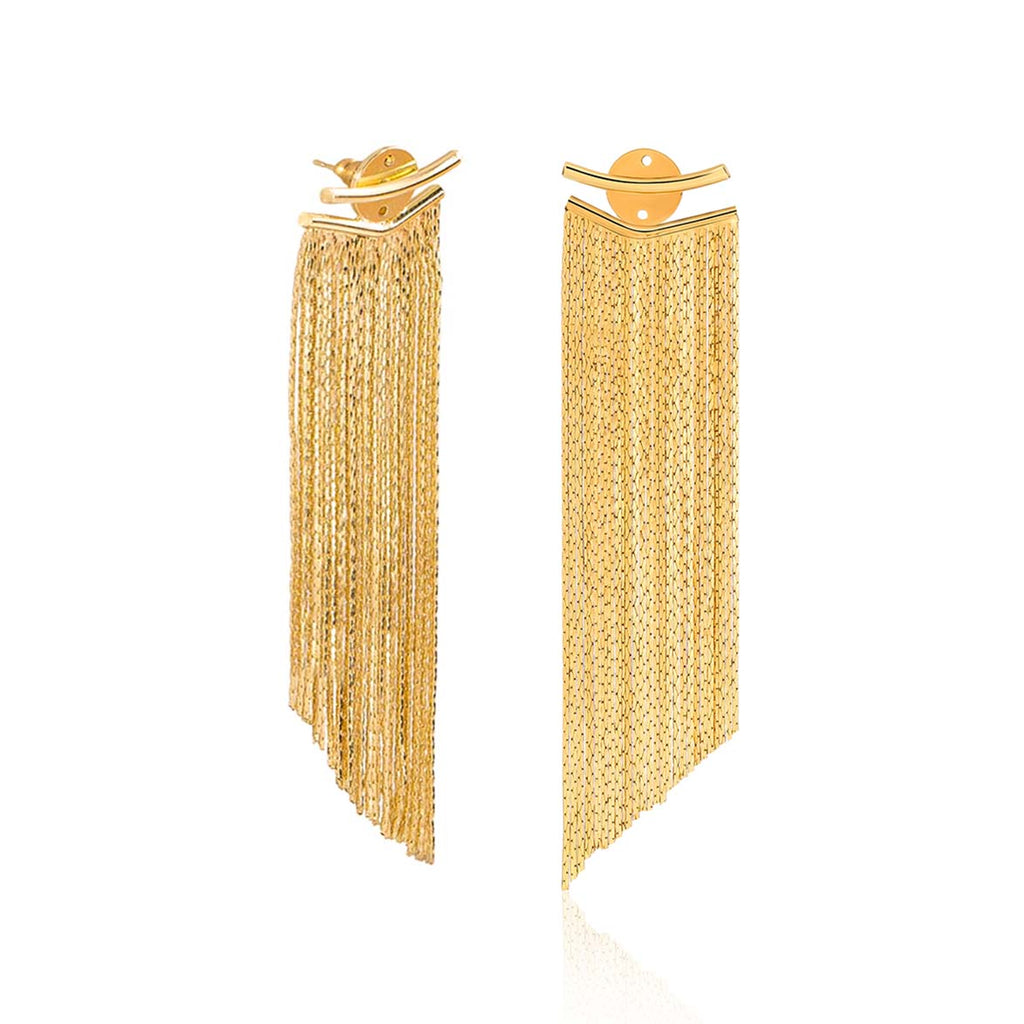 Gold tassel earrings