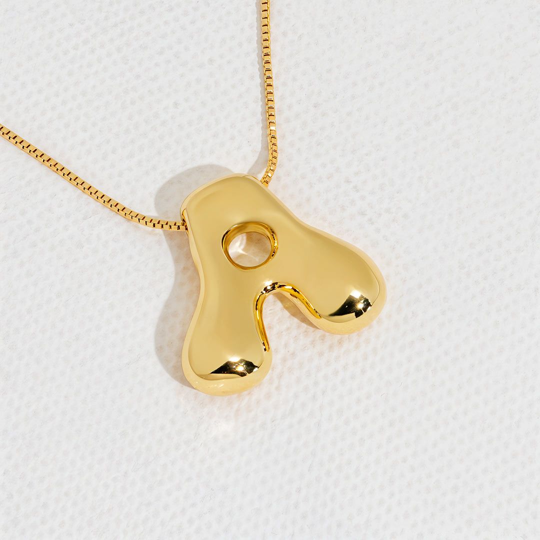 Hana  Bubble Initial necklace