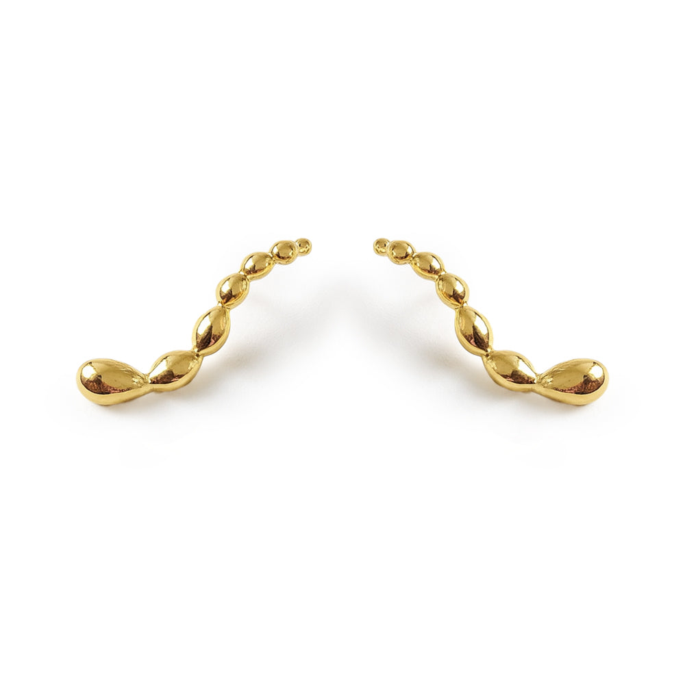 Marina Gold Bubble Climber Earrings for Women