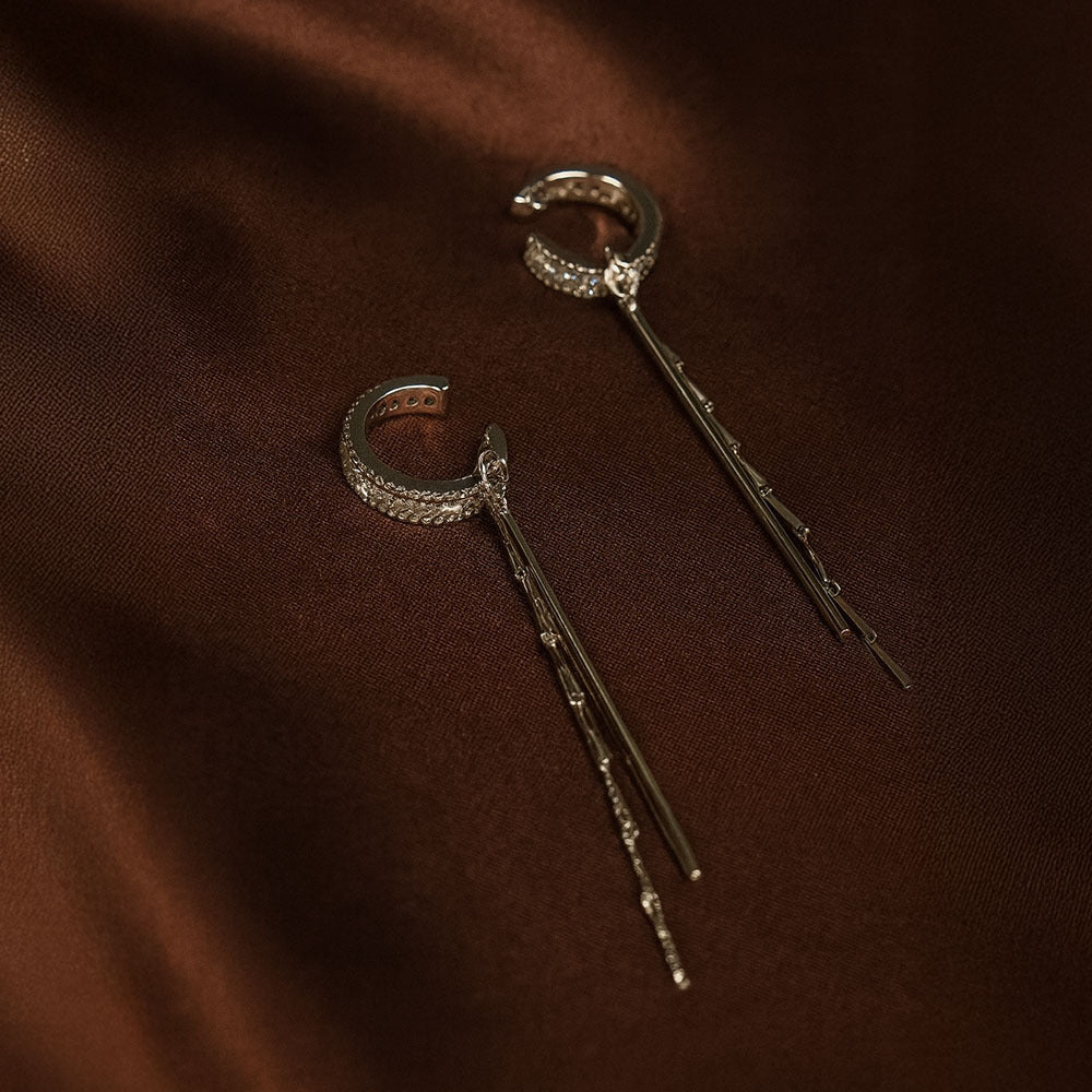 Crystal Drop Bar Earring for Women
