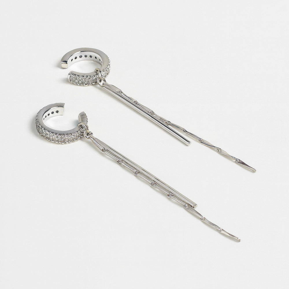 Crystal Drop Bar Earring for Women