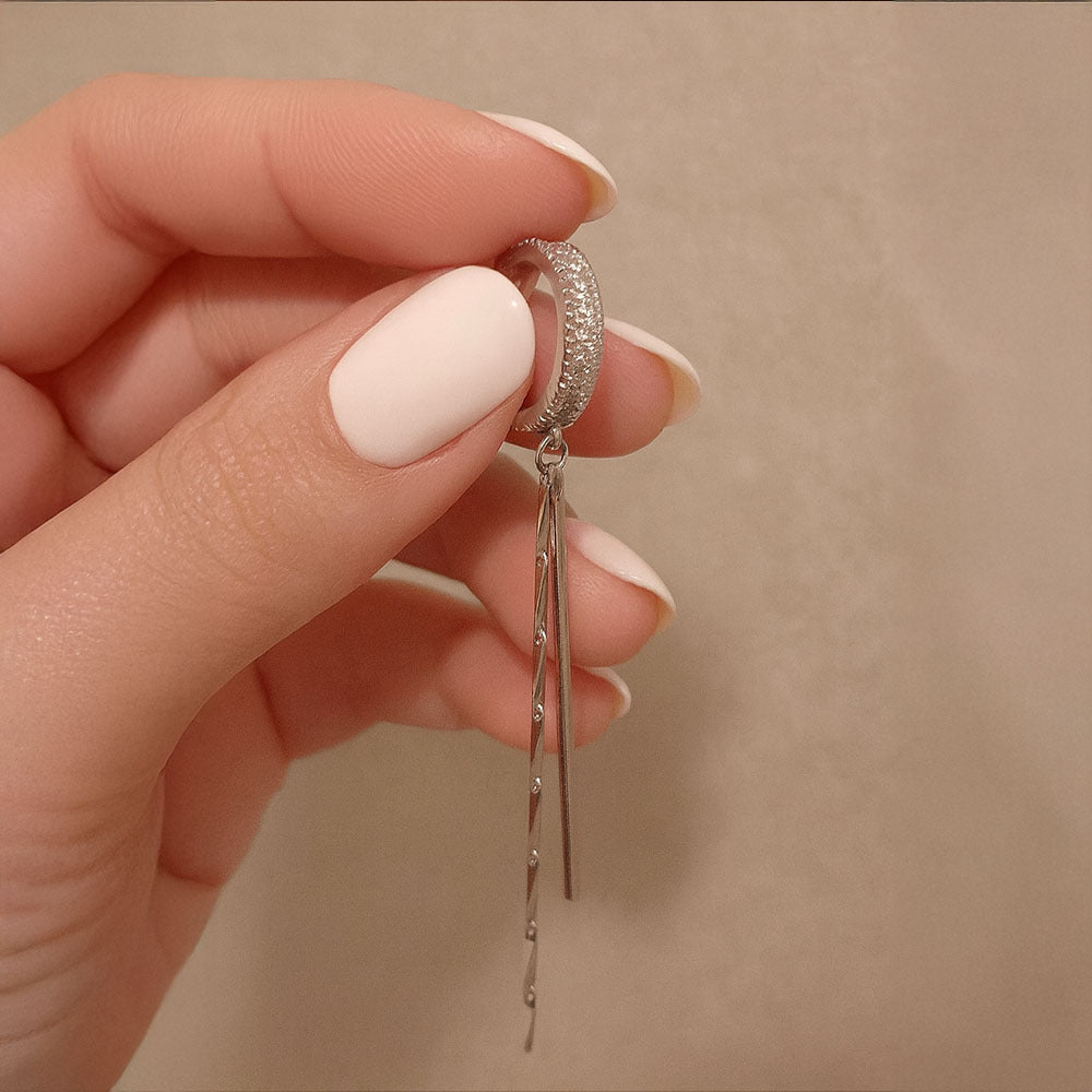 Crystal Drop Bar Earring for Women
