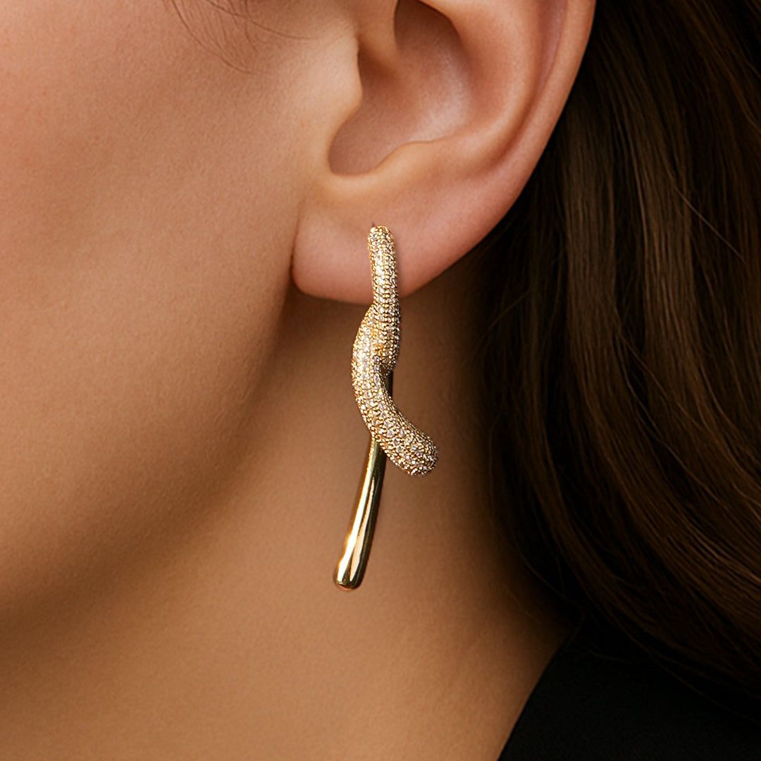 Sculptural Knot Drop Earrings