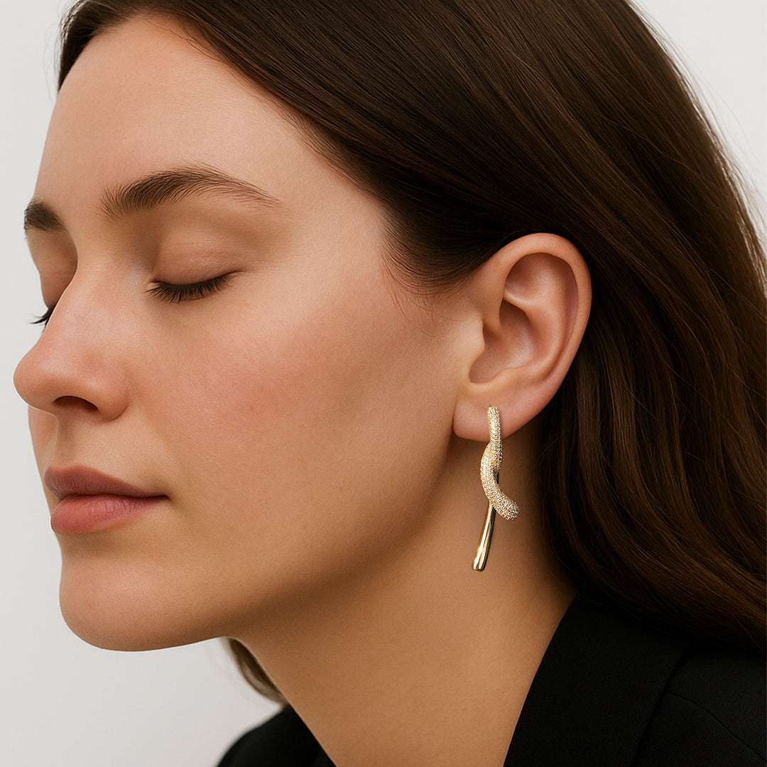 Sculptural Knot Drop Earrings