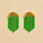 Vibrant green earrings that shine in every Christmas moment—holiday parties, winter gatherings, and gift-giving occasions.