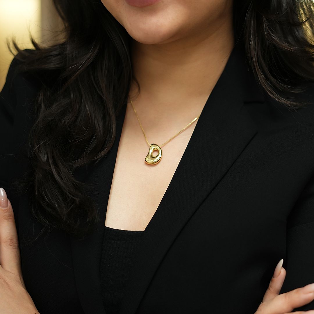 Hana  Bubble Initial necklace