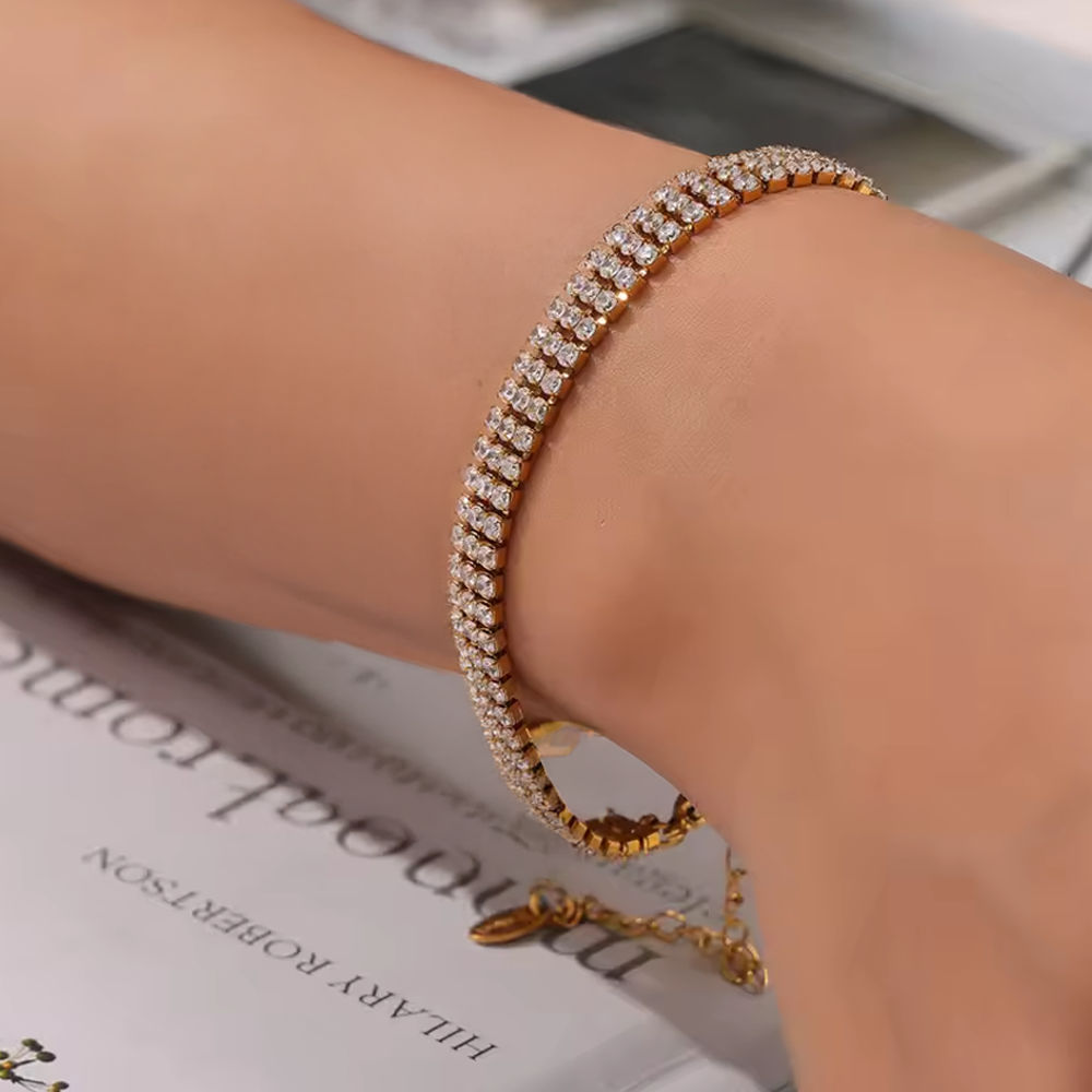Clara Gold Zircon Tennis Bracelet for Women