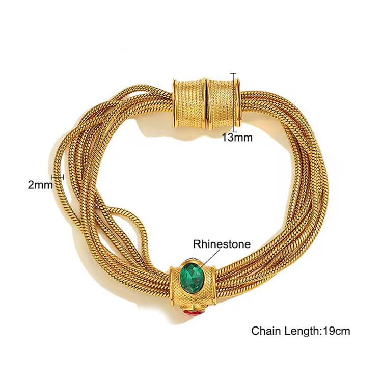 Serena Gold Multi-Layer Bracelet for Women