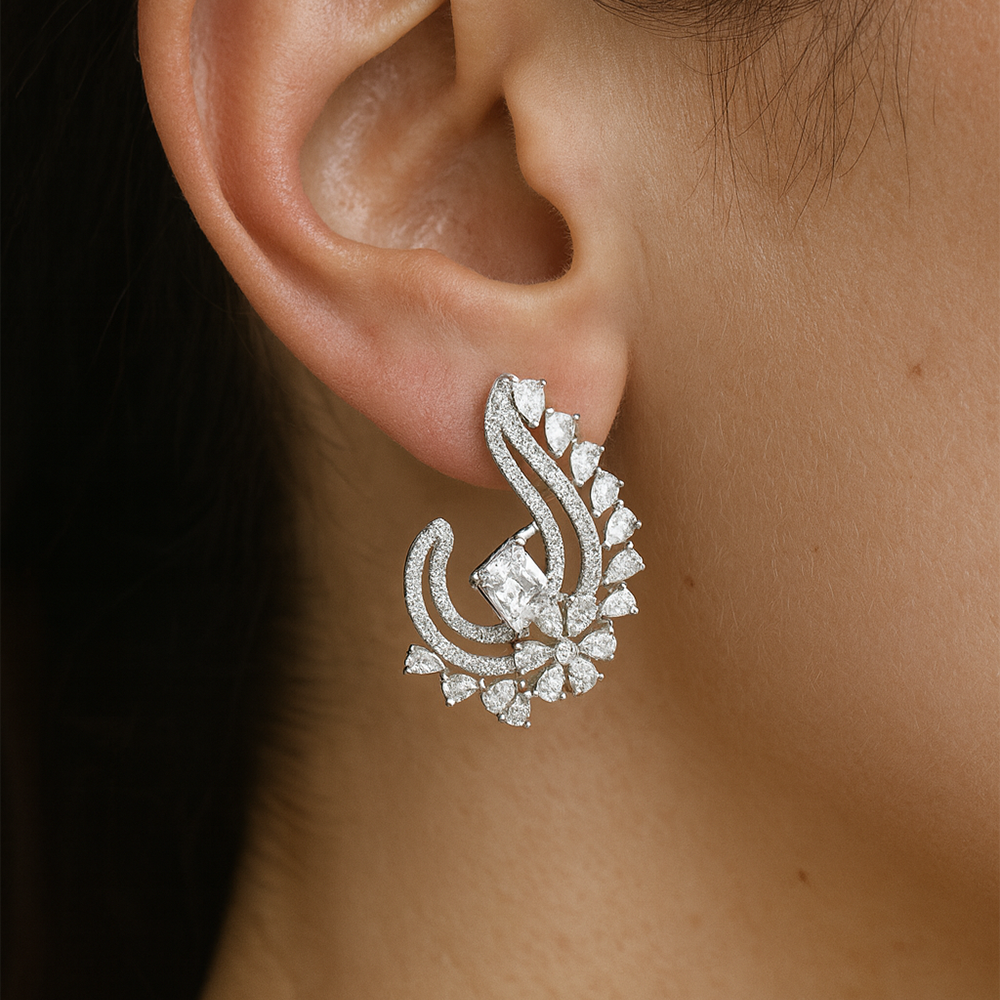 Isolde Radiant Diamond Stud Earrings For Women