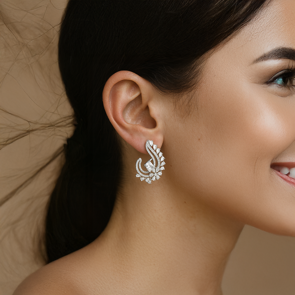 Isolde Radiant Diamond Stud Earrings For Women