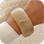 Vetra Chunky Resin Bangle Bracelet For Women