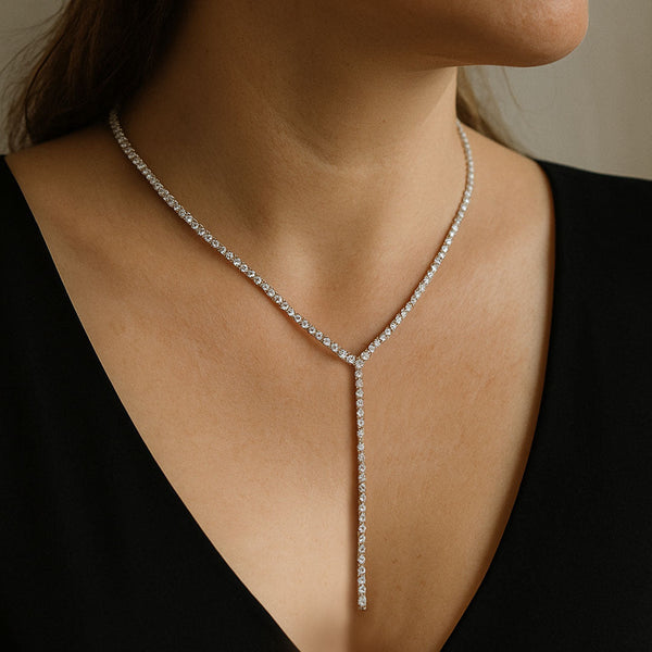 Ina Stone Lariat Necklace - Amalfa
