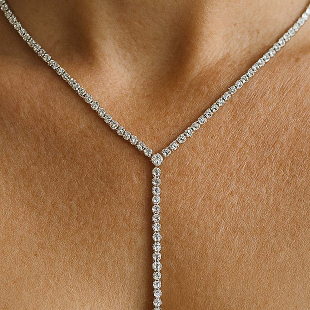 Ina Stone Lariat Necklace - Amalfa