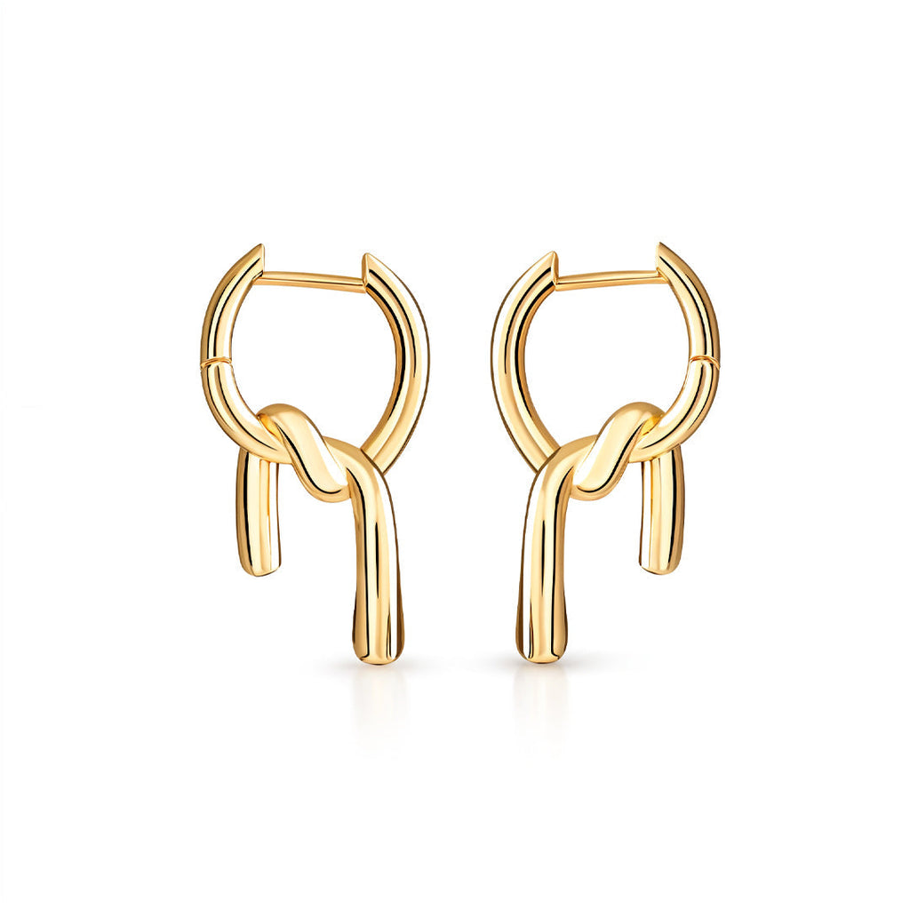 Sculptural Gold Link Earrings