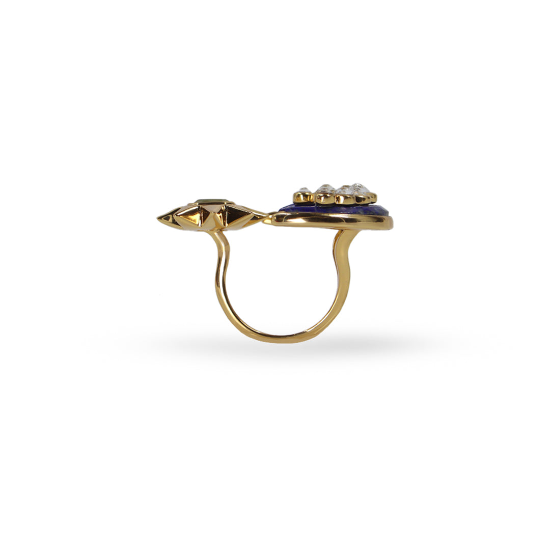 Neoma Turquoise Moon Gold Ring for Women