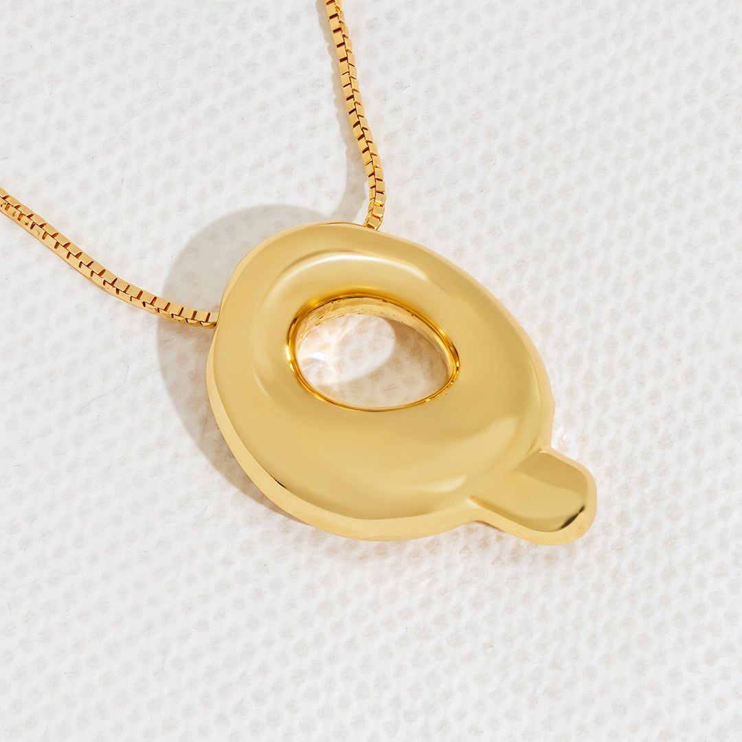 Hana  Bubble Initial necklace
