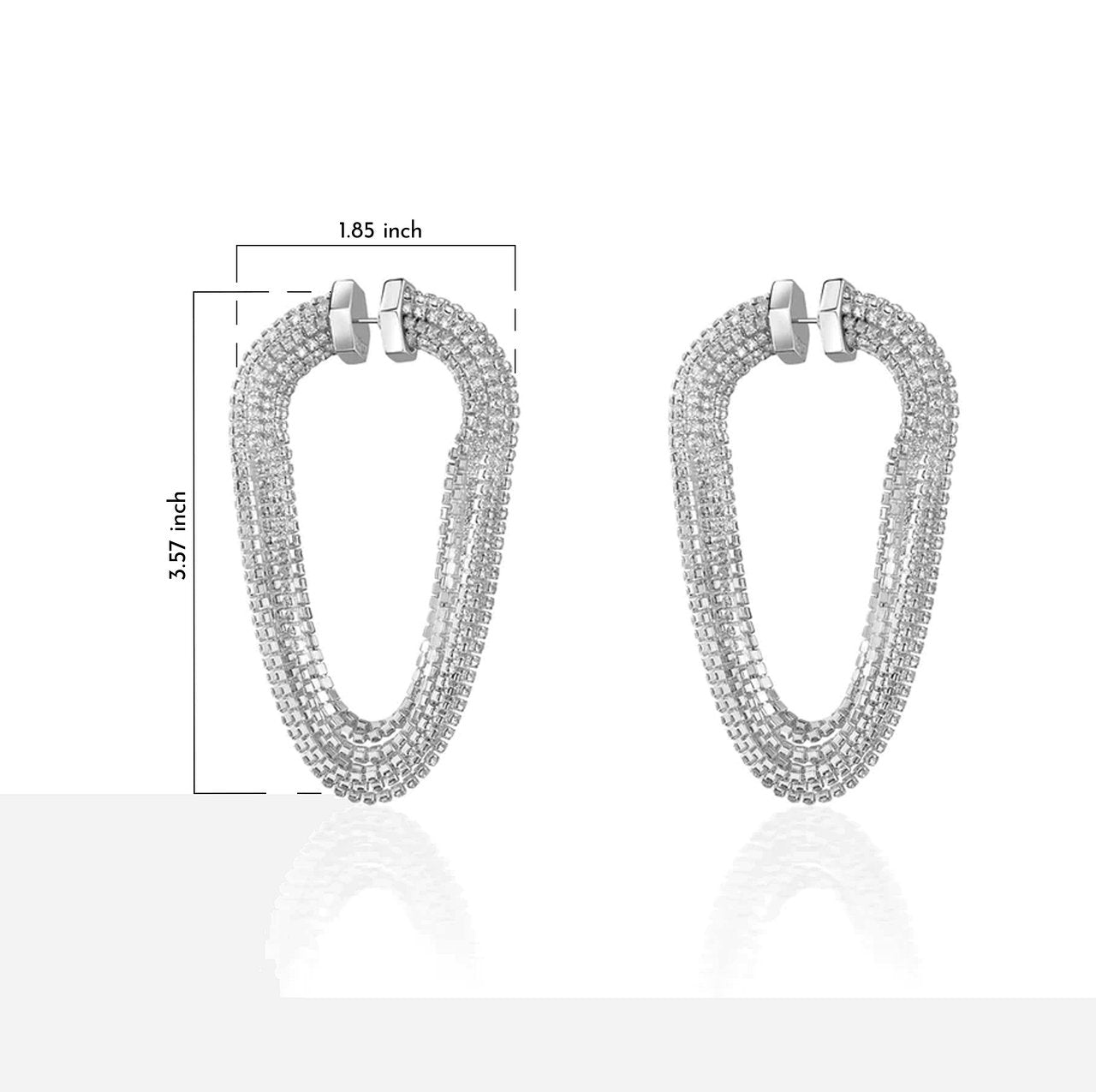 Radiance Infinity Silver Drop Earrings
