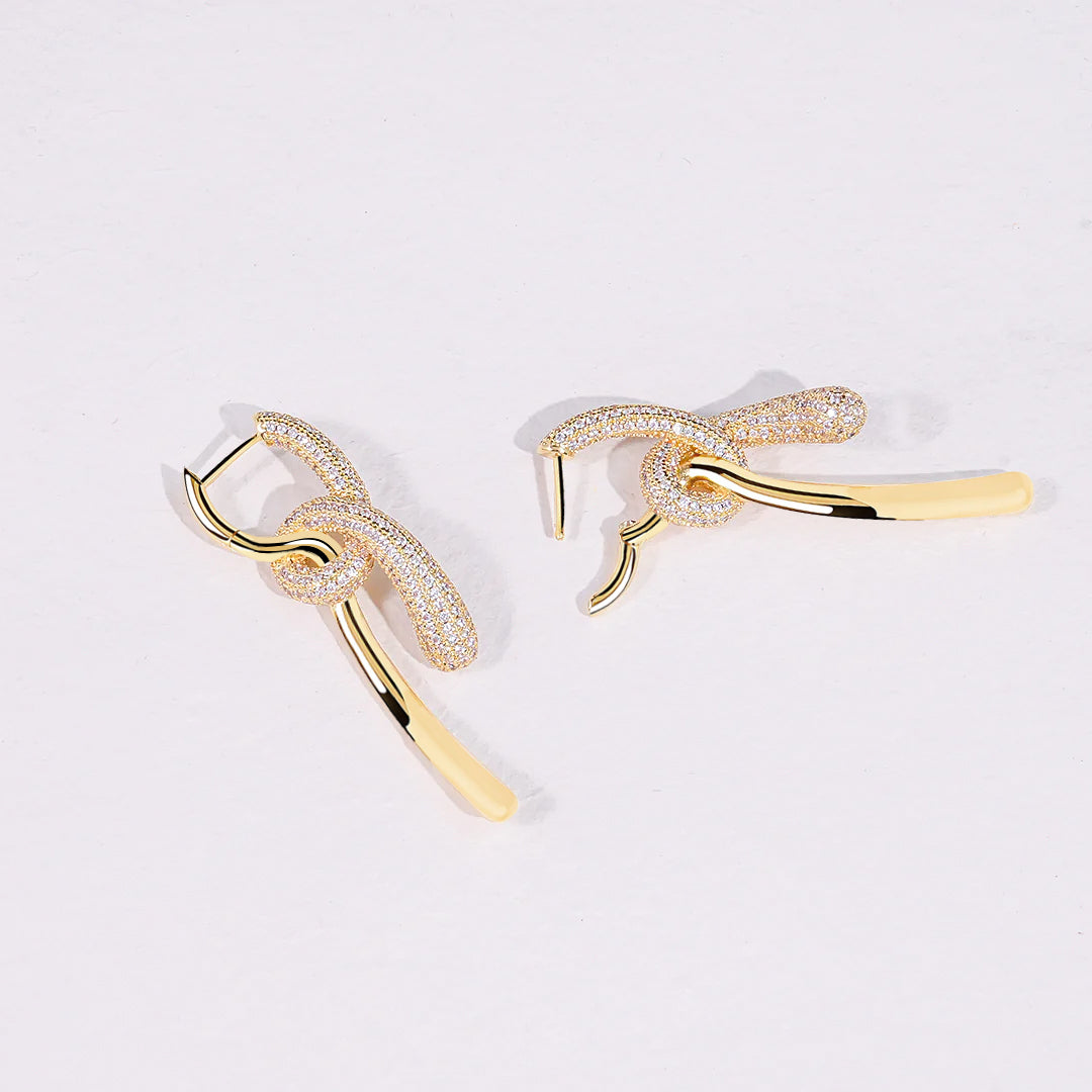 Sculptural Knot Drop Earrings