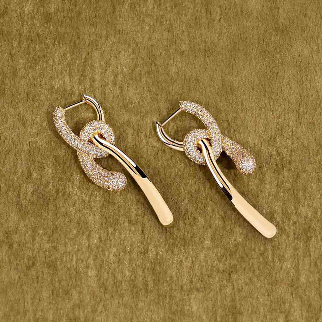 Sculptural Knot Drop Earrings