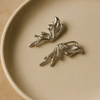 Silver Flow Winged Statement Earrings - Amalfa