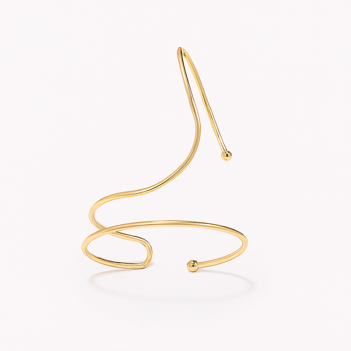 Gold spiral  bracelet